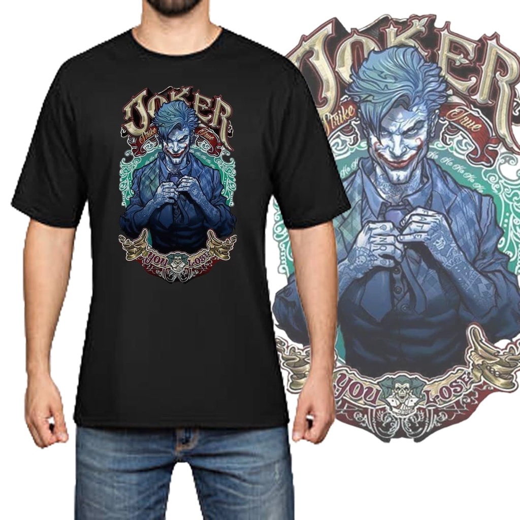 RK - Kaos Pria JOKER YOU LOSE Baju Kaos Distro Kaos Gambar Printing Kaos Pria