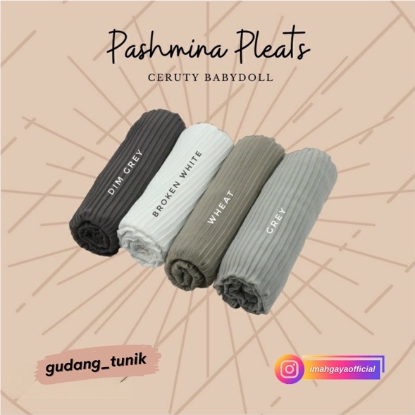 PASHMINA FULL PLISKET LIDI CERUTY BABYDOLL PREMIUM BABYDOLL PREMIUM TANPA GARIS TENGAH PROMO DISKON