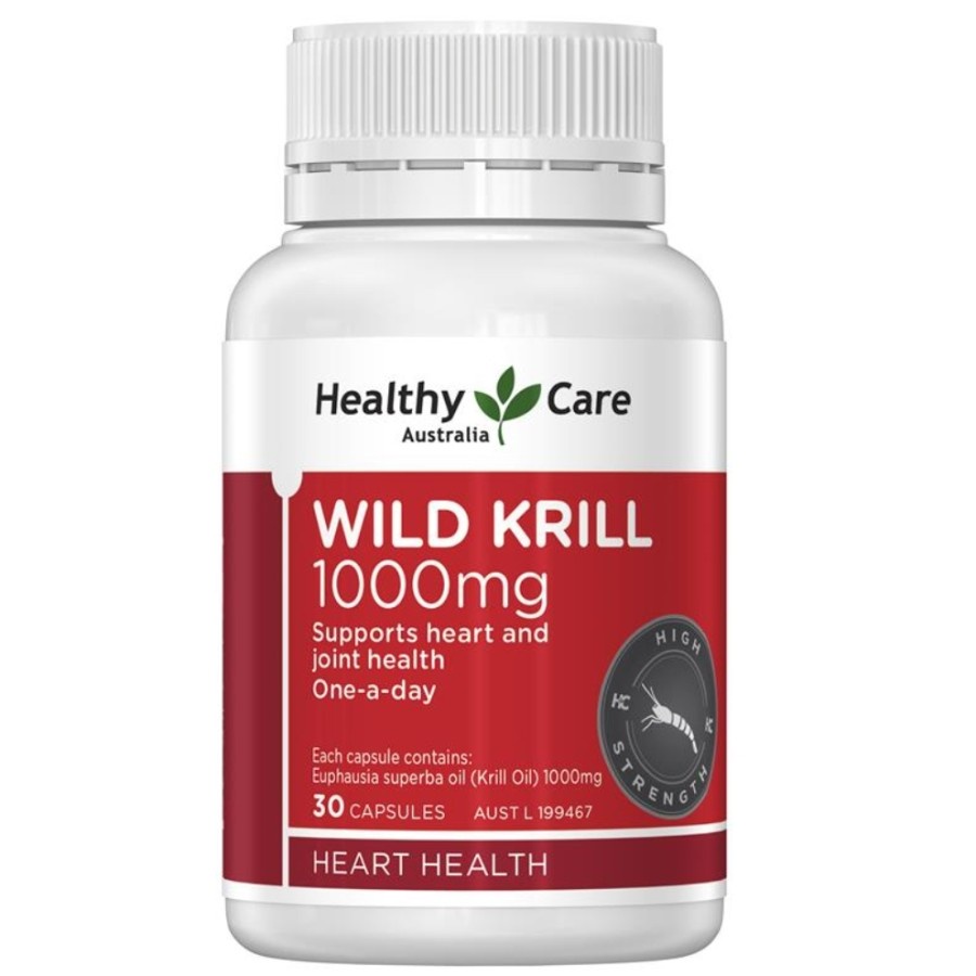 Healthy Care Wild Krill 1000mg 30 Capsules - Made in Australia