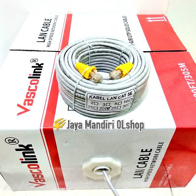 Kabel LAN 20 M/UTP 20 Meter CAT 5E ( VASCOLINK )