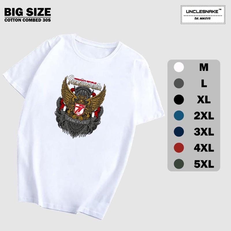 KAOS KEMERDEKAAN HUT RI 77 KAOS MERAH PUTIH KAOS JUMBO PRIA WANITA NKRI 2022