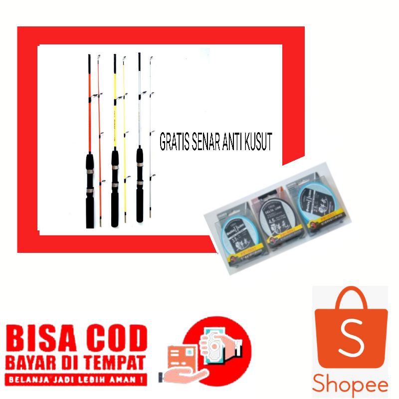 Joran pancing [MURAH] SAMBUNG 2 FIBER