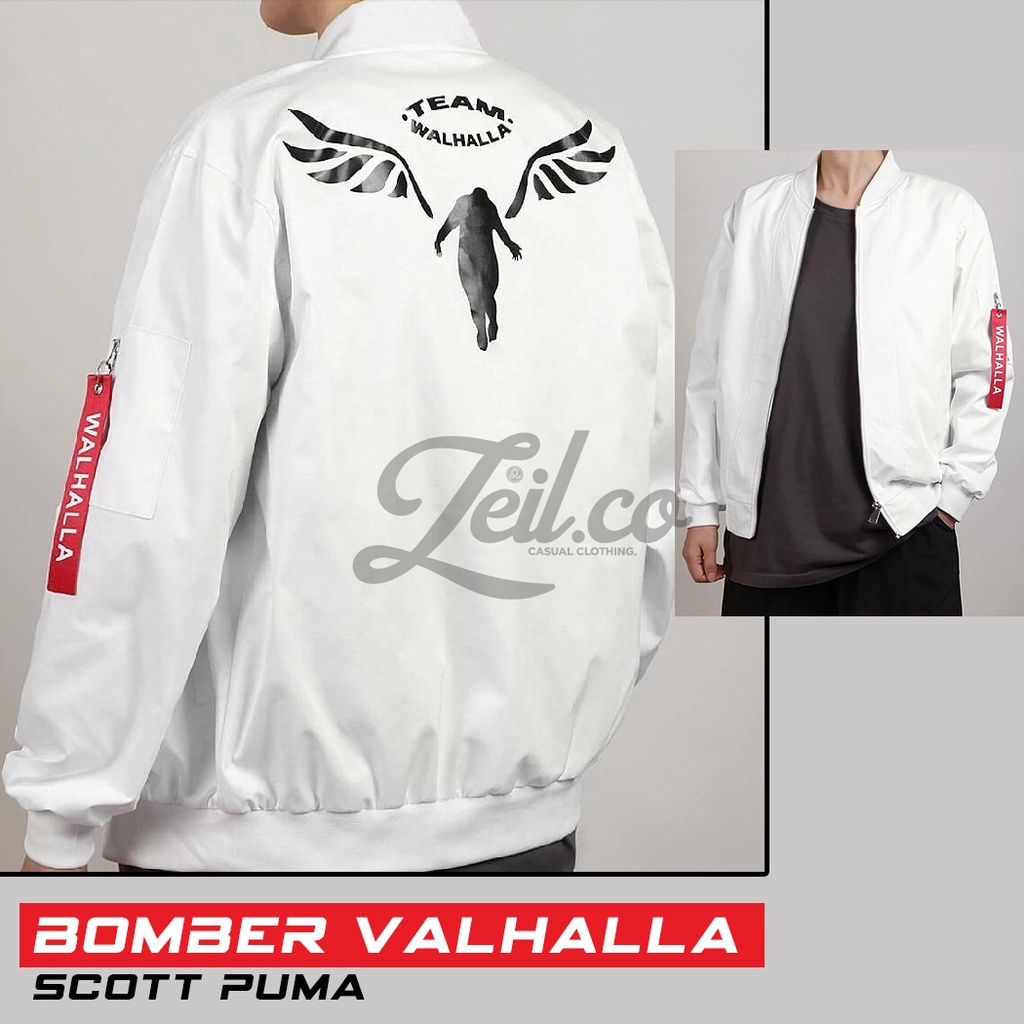 Jaket Bomber Valhalla Anime Tokyo Revengers Shuji Hanma Gang | Bomber Jacket Valhalla