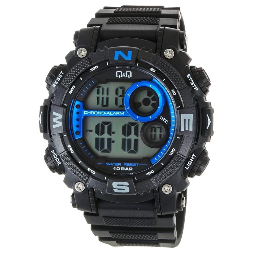 Q&Q QQ Digital Jam Tangan Pria Hitam M133J003Y Original