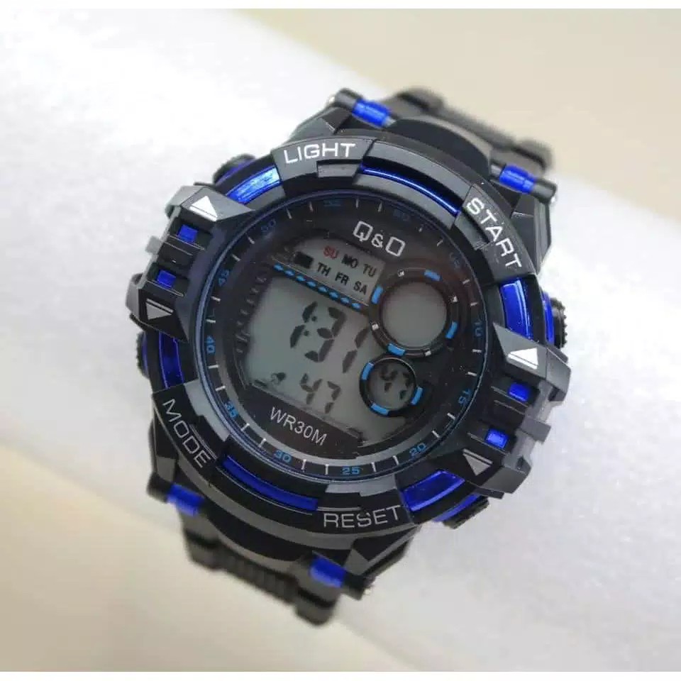 JAM TANGAN PRIA / WANITA CASUAL GROSIR IMPORT DIGITAL LED MURAH PREMIUM SPORT Q&amp;O QNO QQ013