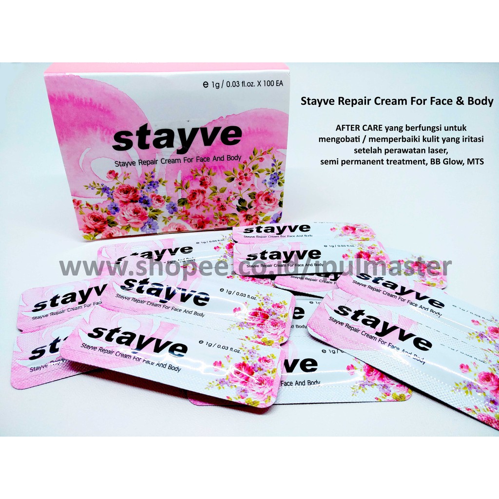 Stayve After Care  BB Glow & MTS. Repair Cream For Face & Body. krim after care