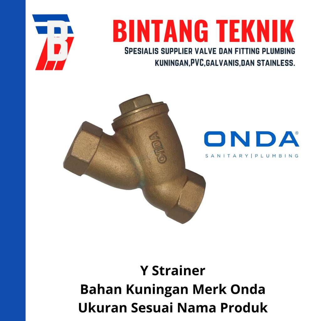 Y Strainer 3/4" inch Kuningan Onda