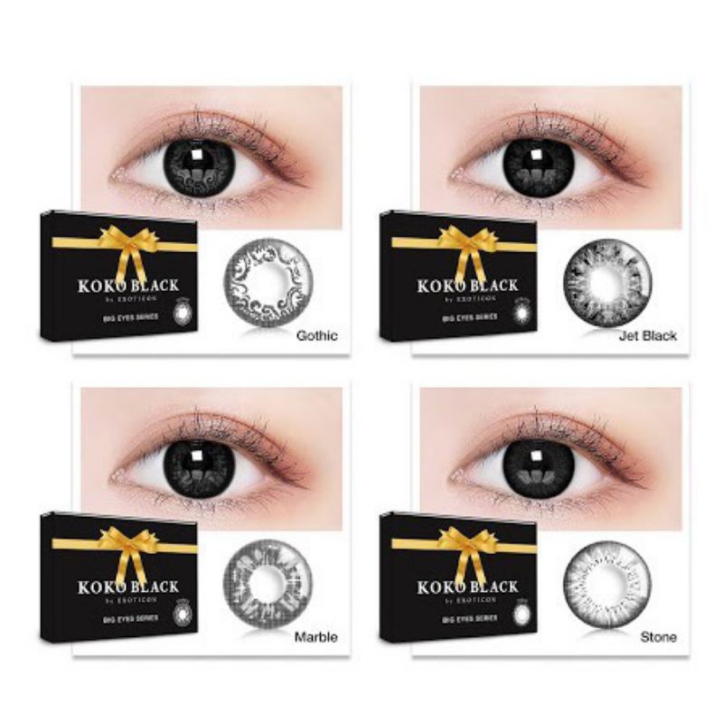 {BISA COD} SOFTLENS X2 KOKO BLACK BY EXOTICON NORMAL &amp; MINUS -0.50 SD -3.00