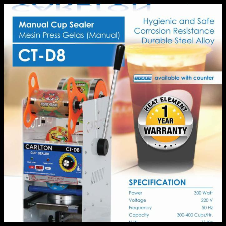 Mesin Cup Sealer Carlton / Sealing Machine / Alat Press Minuman Gelas By Adriana Shop