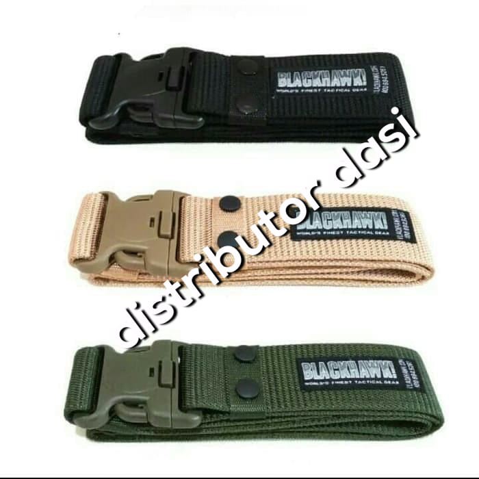 Sabuk ikat pinggang gesper Tactical Premium bahan kanvas tebal dan kuat