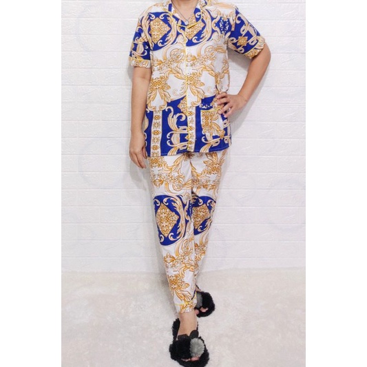 Baju Tidur Piyama Wanita Motif Sultan Pajamas Katun  / Baju Tidur setelan Wanita katun CP JUMBO XXXL Terbaru Bigsize Kekiniaan