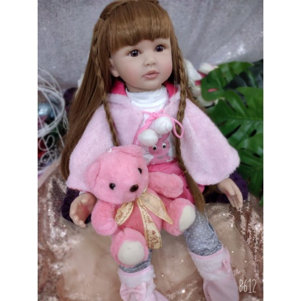 Ready Boneka Bayi Silikon Reborn Mewah Premium 60 cm Jumbo Super Cantik Original