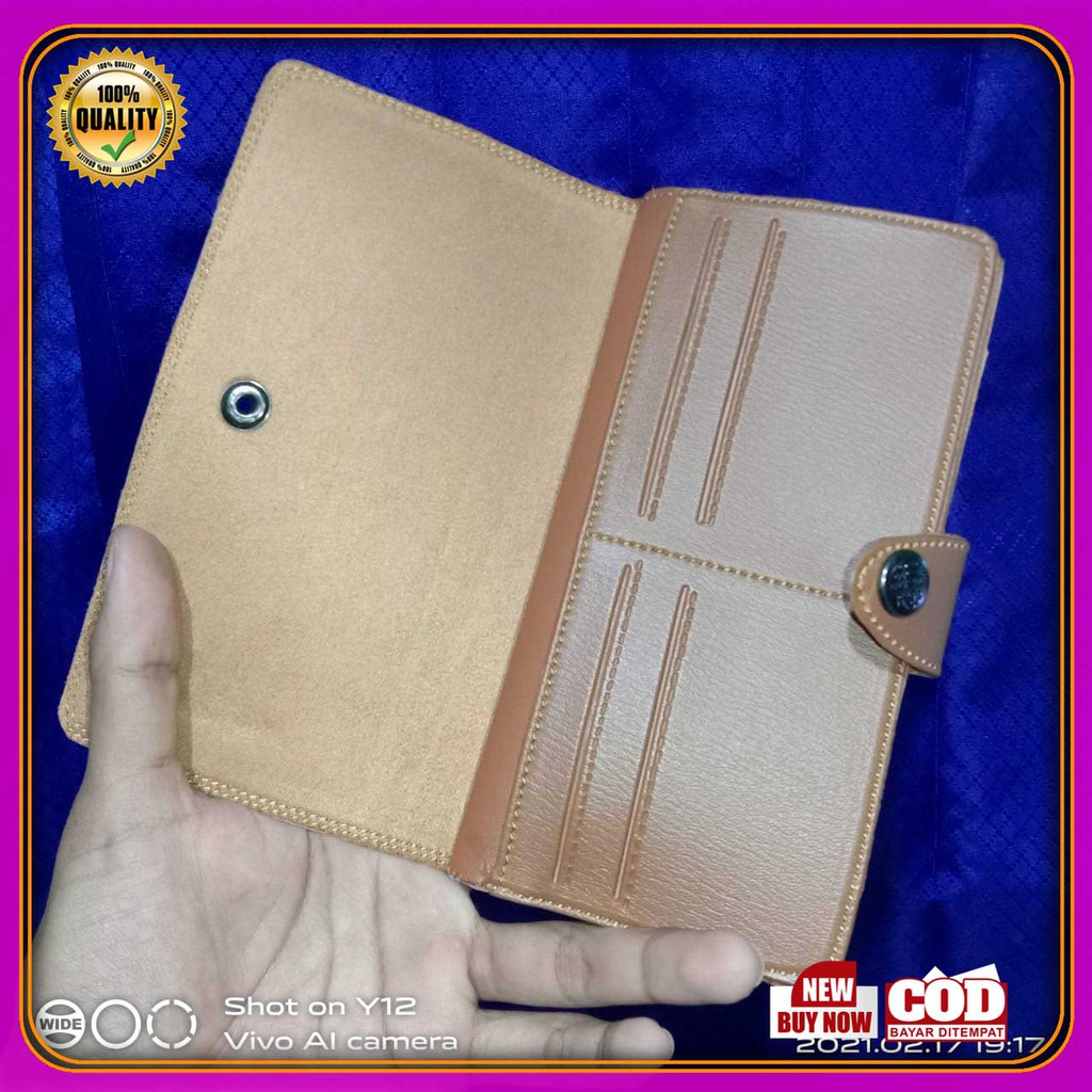 AMT Cloth's Dompet Model Lipat kancing Bahan Kulit PVC untuk Pria premium