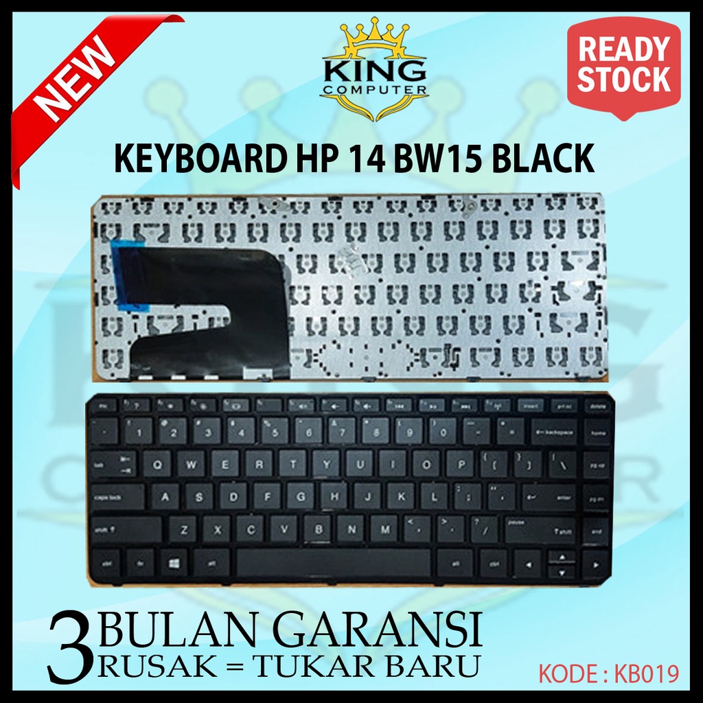 Keyboard Laptop Notebook HP 14 - R019TU Warna black frame