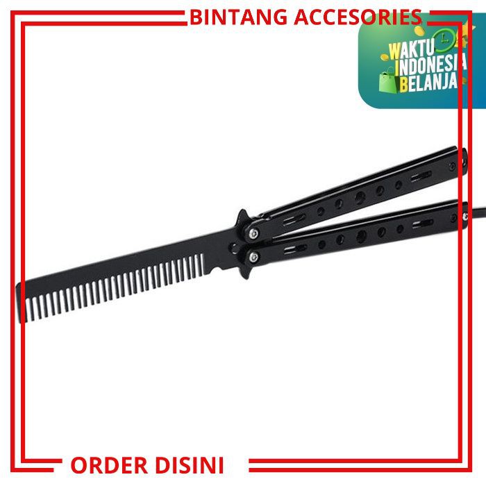 W840 SISIR RAMBUT SISIR LIPAT SISIR BESI LIPAT BUTTERFLY KNIFE TRAINING