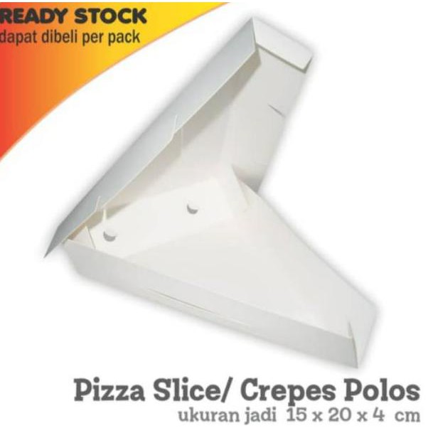 

4.4 STOK READY Box Pizza Slice / Crepes POLOS 20x15x4 cm (50 pcs )