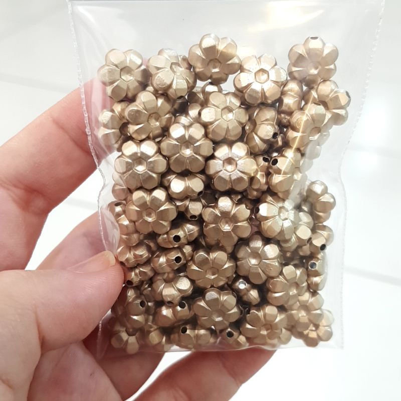 80 pc Mote Bunga Gold 1cm