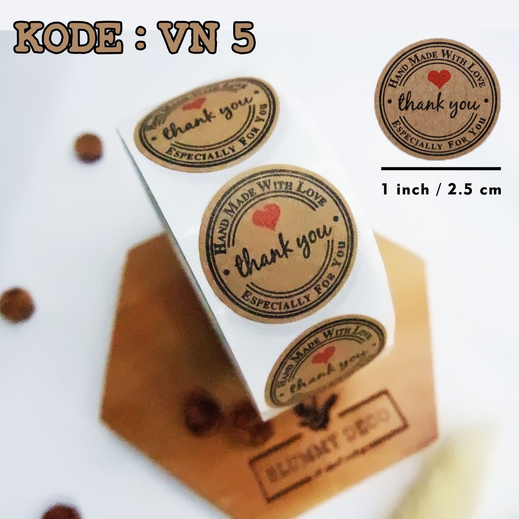 [Vintage] Stiker Thank You Stiker Packing Stiker Terima Kasih Stiker Segel Packaging-VN 5