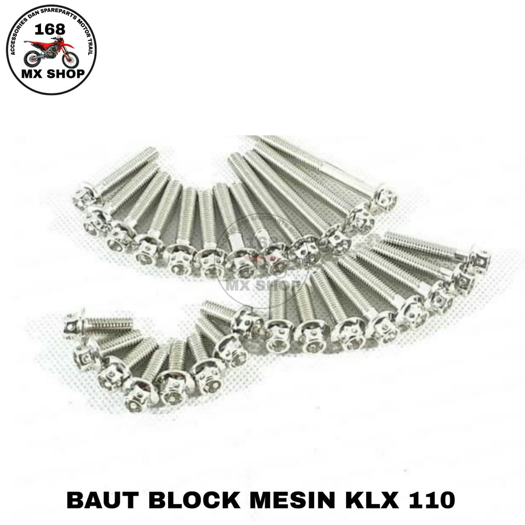 BAUT BLOCK MESIN KLX 110