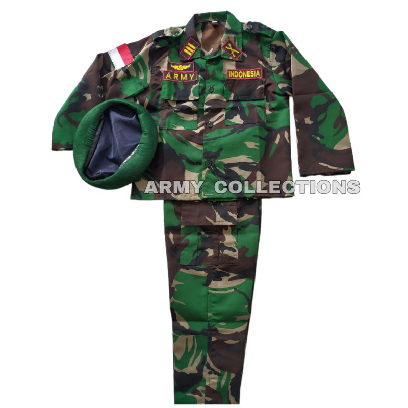 Baju pdl anak/ Setelan anak loreng / Baju seragam loreng/ Baju seragam anak