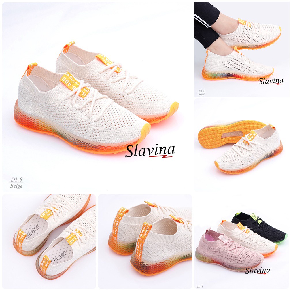 [JUALSEMUA18]Series #D1-8 Slavina Sneaker With 4D Rainbow Outsole And Memory Foam Insole