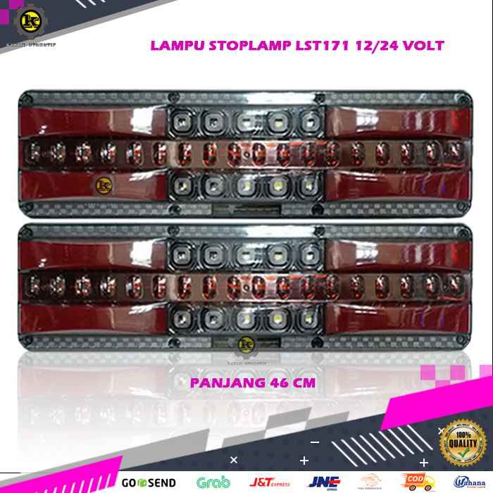 Lampu Variasi Stop Lamp Stoplamp Rem Belakang Sein Variasi Mobil Truk Truck Canter Dyna 12/24 Volt