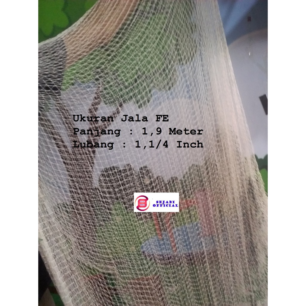 (Sejabi) Termurah Jala Lempar Ikan Ukuran 1,1/2 Inch 1.9 Meter Bahan Benang PE/Nilon D3 Handmade
