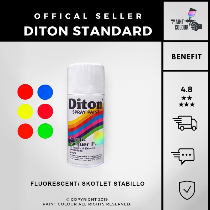 Diton Cat Semprot FLUORESCENT (Skotlet Stabilo) Motor/Helm/Gundam