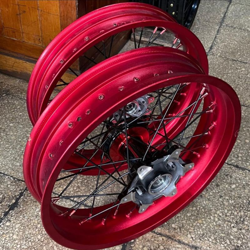 Velg Set Supermoto CRF 150 L 17-300/350 - Merah