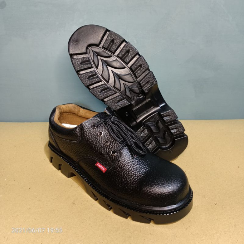 Sepatu Safety Slip On Pria Ujung Besi Jogger Sport King Safty Pria Sefty King Septi boot Kulit Asli