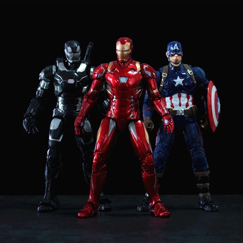 Lanfy Marvel Mainan Hadiah Natal Gift Box Iron Man 17CM Black Panther Thanos Action Figure