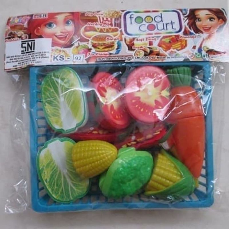 MAINAN ANAK BUAH&SAYUR MAGNET POTONG SET