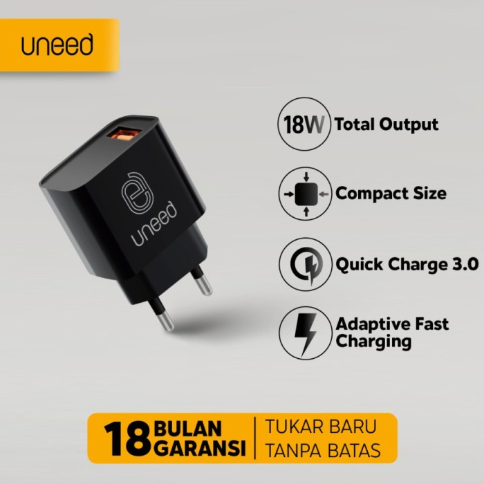 UNEED QuickPlug Wall Charger Quick Charge 3.0 Max 18watt – UCH411