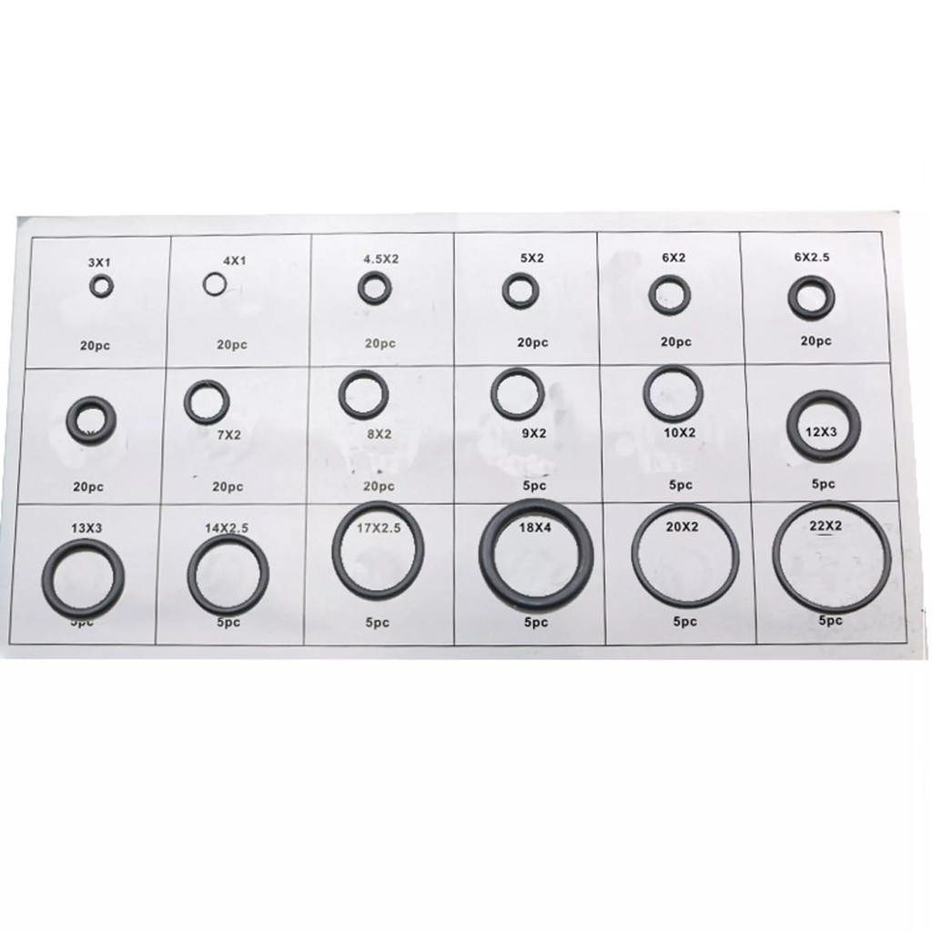 Isi 225 PCS O-Ring Seal // Karet Rubber Oring Seal Tightening Assortment + box