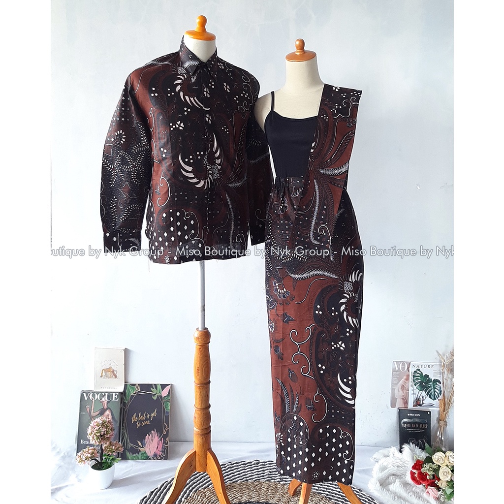 MISO BUTIK (NEW ARRIVAL) - BATIK COUPLE ENVY / KEMEJA BATIK COUPLE ROK / ROK BATIK SPAN FREE SELENDANG / BATIK SET / KEMEJA BATIK COUPLE / BATIK COUPLE LENGAN PANJANG / BATIK LAMARAN SUPER REAL PICT