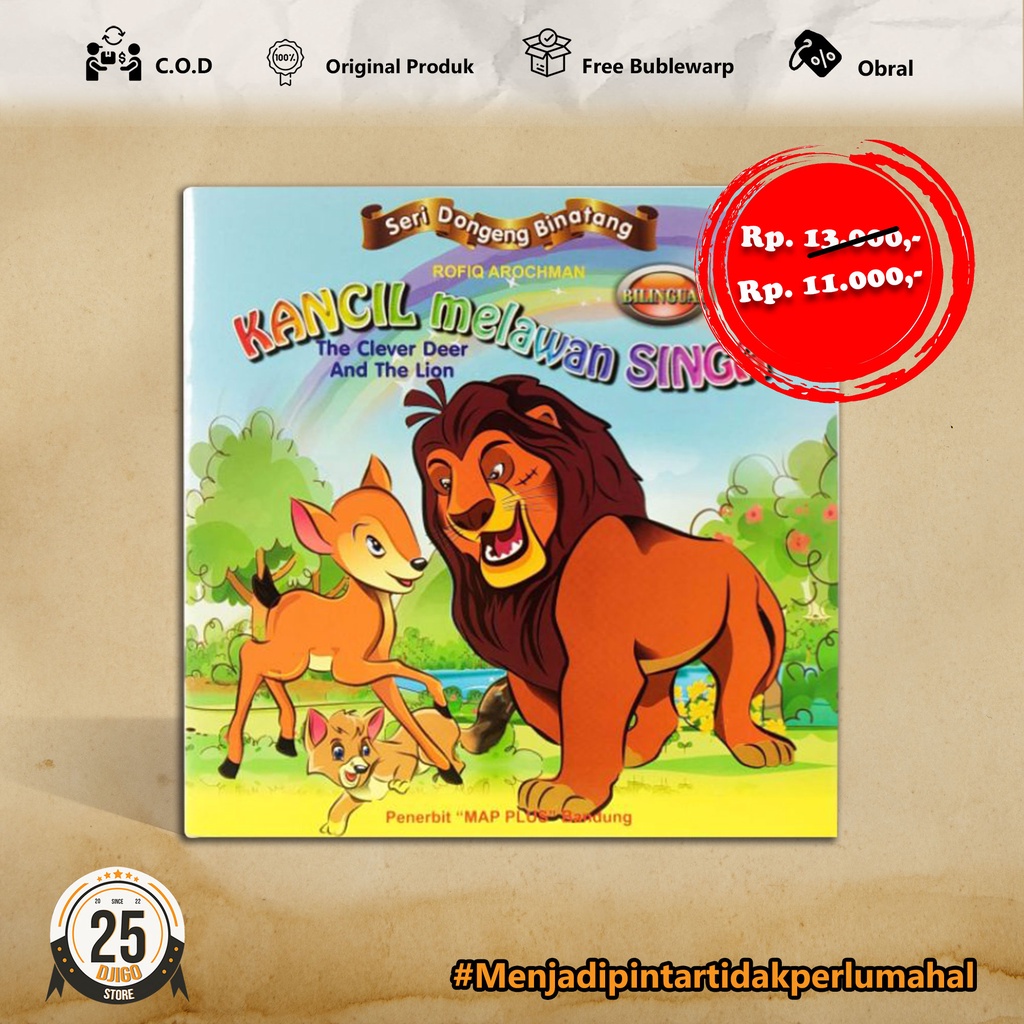 Buku Cerita Anak : Seri Dunia Binatang Kancil Melawan Singa