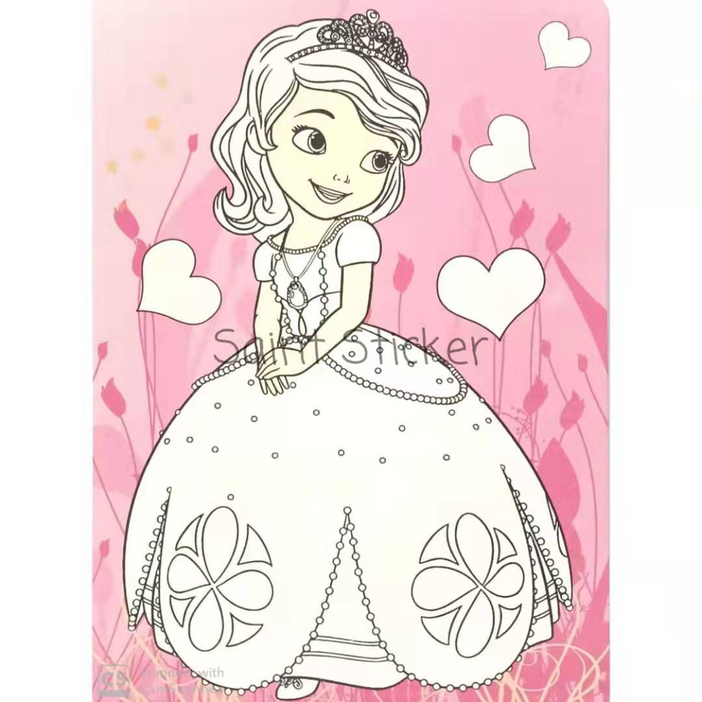 Drawing Canvas Kanvas Lukis Mewarnai Anak Karakter Kartun Disney Princess Sophia Shopee Indonesia