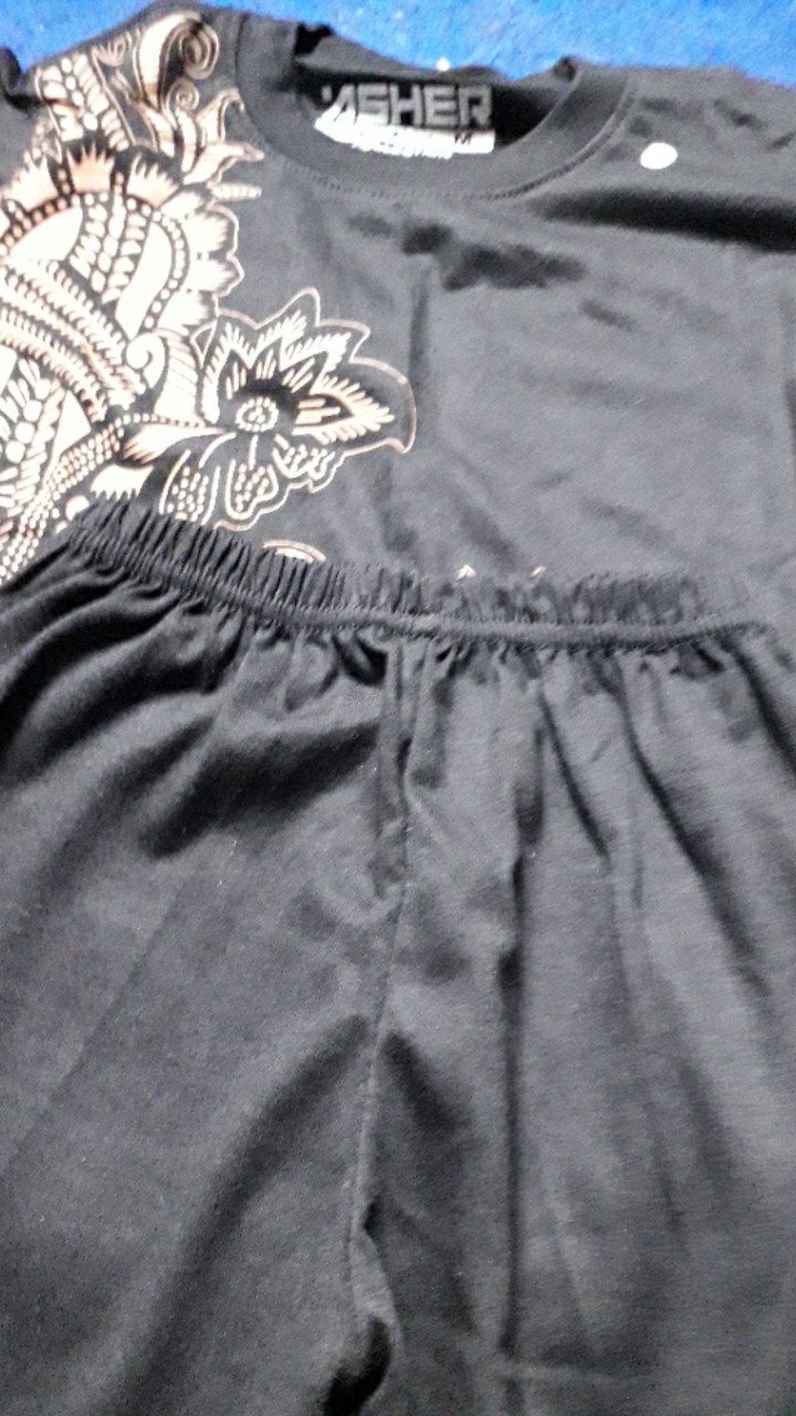 Set Anak Cowo Keren Motif Batik /stelan Kaos Anak Murah Laki Laki Keren