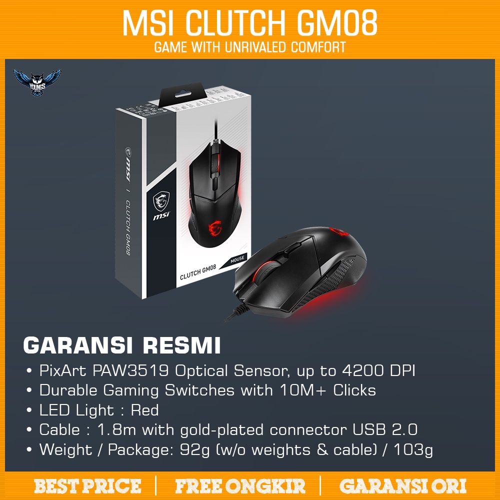 MSI Clutch GM08 - Gaming Mouse