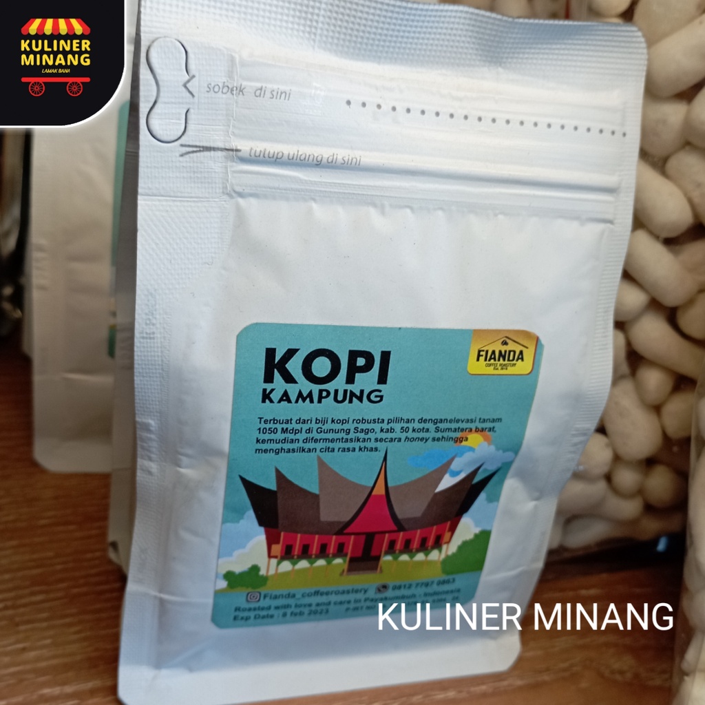 

Kopi Kampung 100 gr Oleh-Oleh Asli Cemilan Kampung Makanan Khas Payakumbuh Padang Jajanan Snack Kuliner Minang Kabau AX00