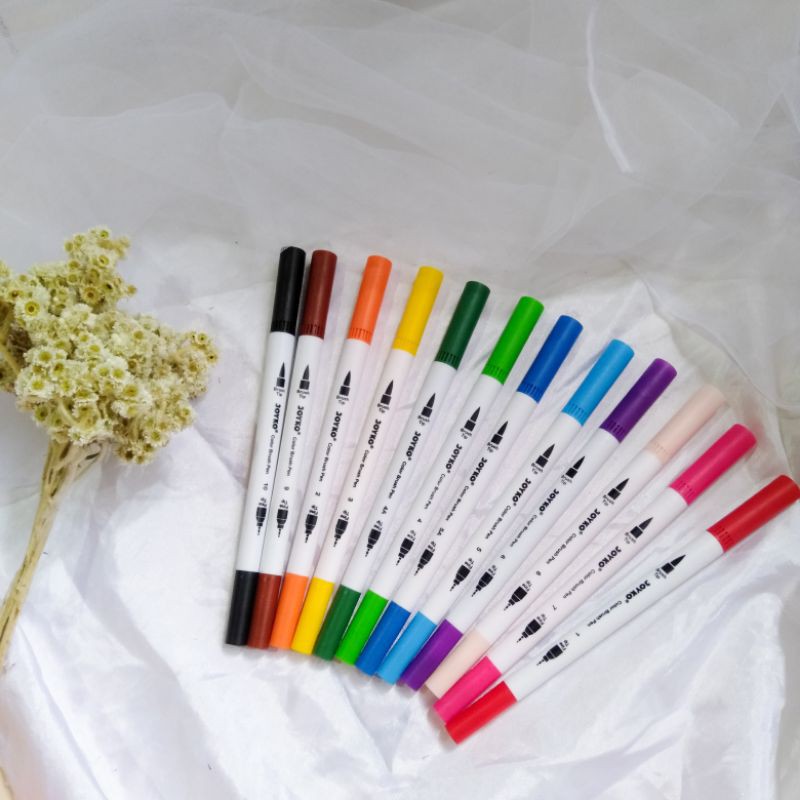 

[AISYSTUFF] brushpen joyko, brushpen dual tip murah, pena handlattering