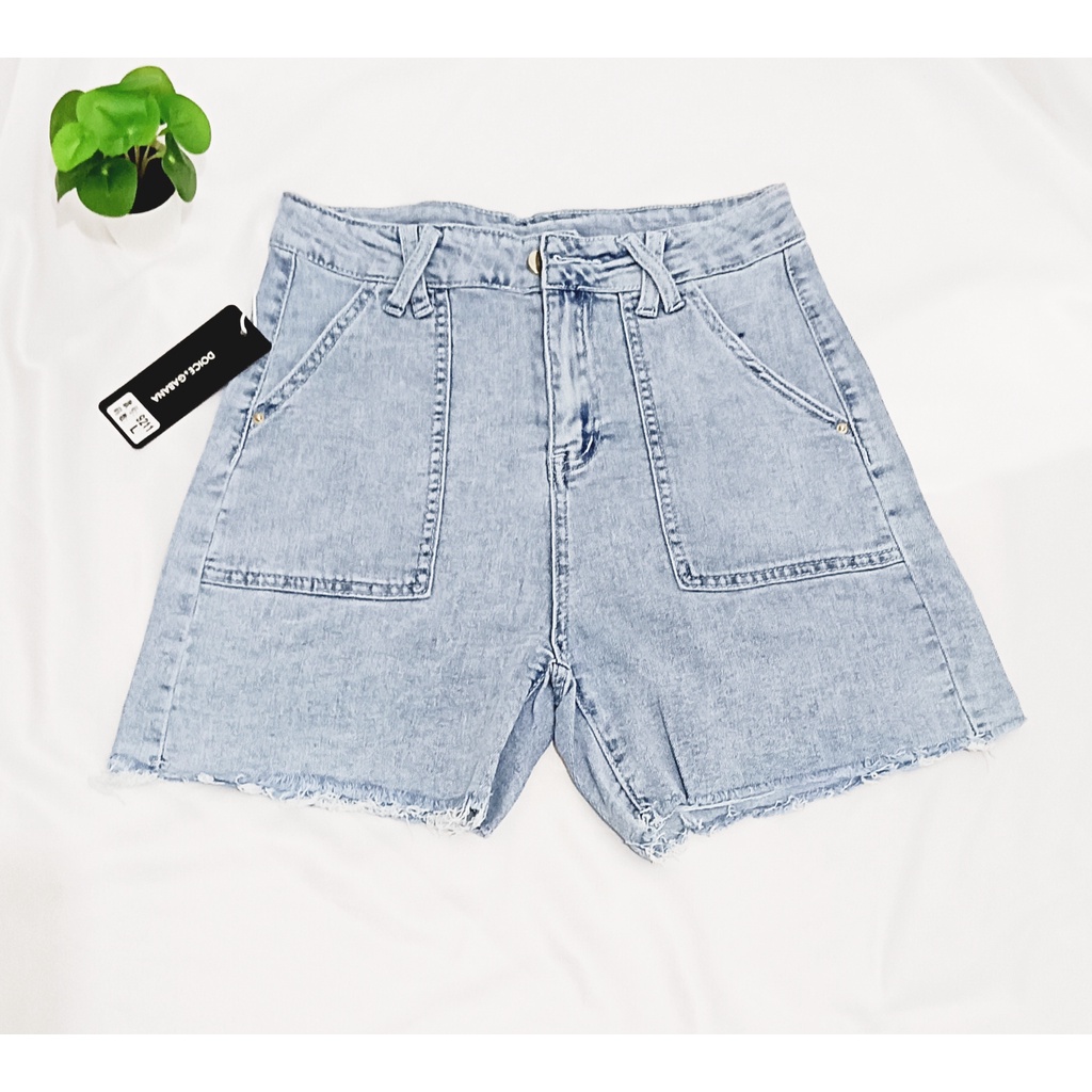 Jeans HW Pendek / HW Denim Pendek Wanita Hot pants Style Korea High waist