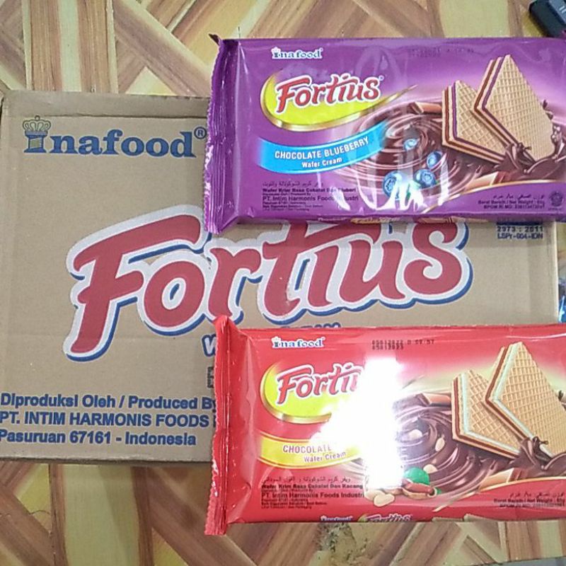 Wafer Fortius 80gr ( 1 dus = 30 bks ) Mix Rasa