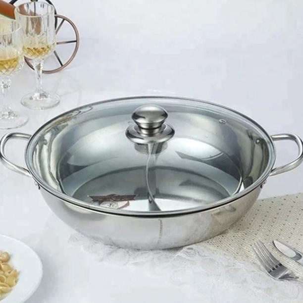 PERALATAN MASAK PANCI SHABU SHABU STEAMBOAT 2 SEKAT 28/30 CM PERALATAN DAPUR