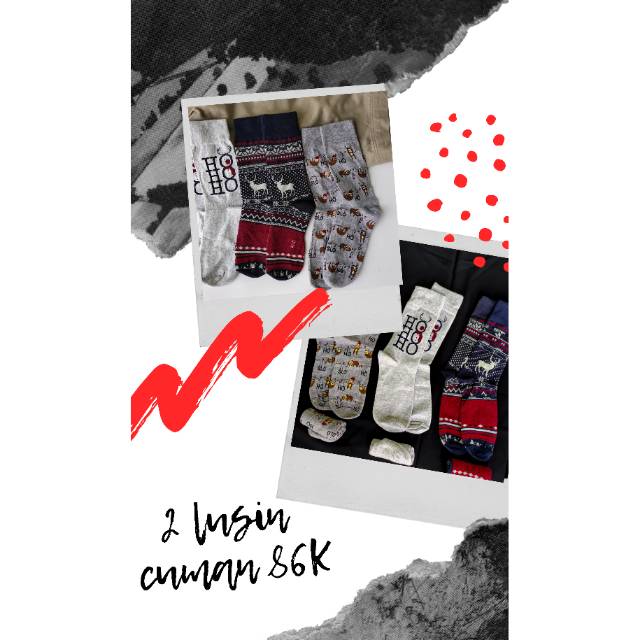 KAOS KAKI MOTIF KANTOR TRIBAL STRIPES 1 LUSIN BESTSELLER