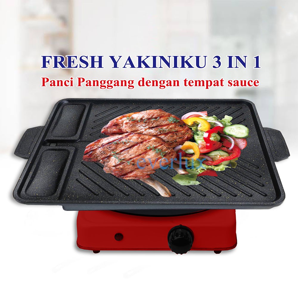 Grill Fresh Yakiniku Pan Alat Panggang Steak FISH Panci Barbeque