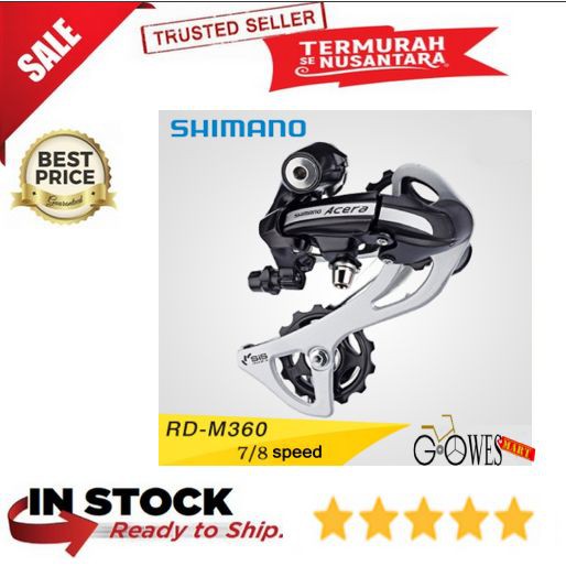 Dijual Shimano acera rd-m360 MTB Rear Derailleur 7 / 8 Speed Limited