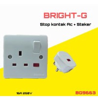 STOP KONTAK AC + STEKER BRIGHT-G KOMPLIT