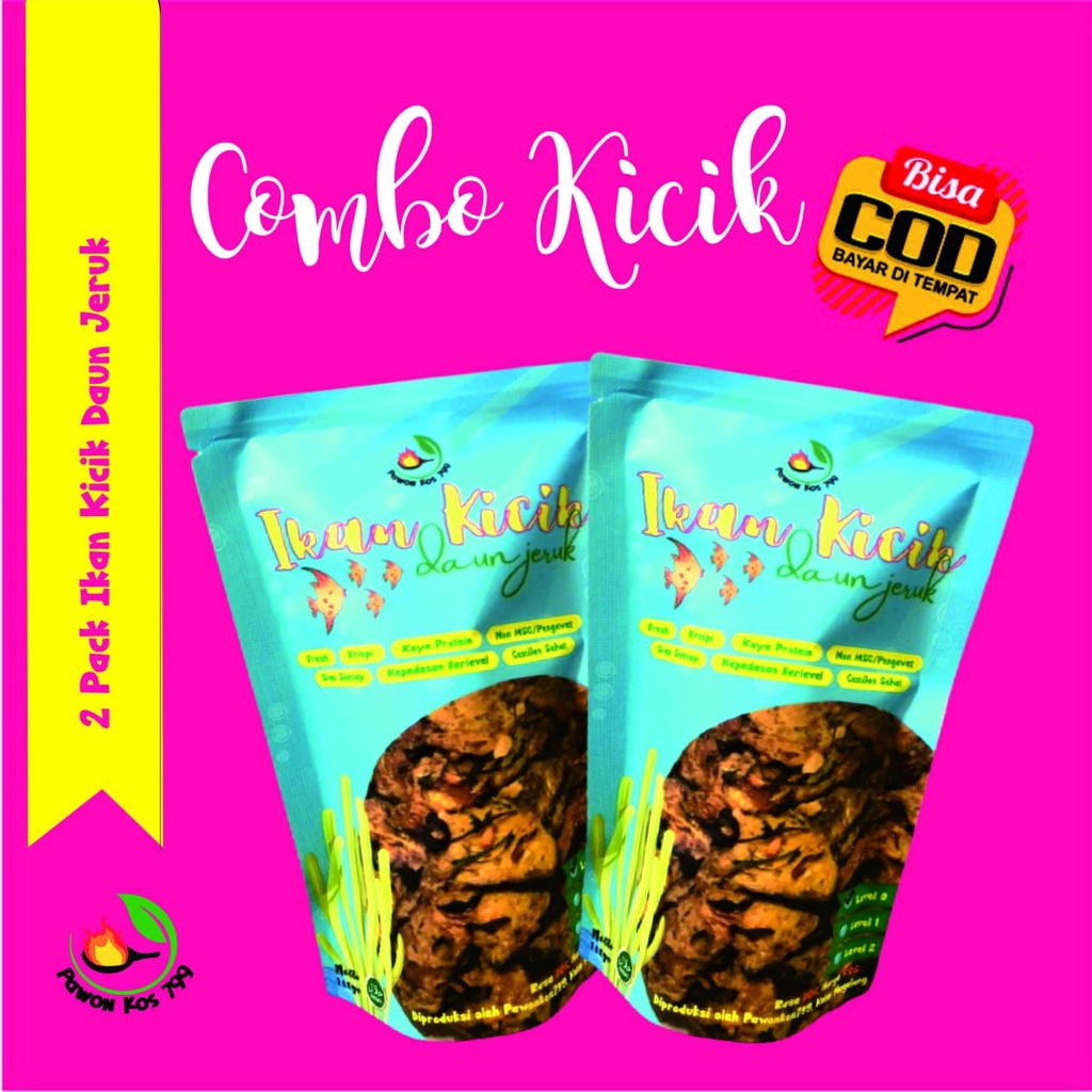 Dua Pack Ikan kicik daun jeruk - by pawonkos799 bisa mix level bisa COD 100% halal crispy renyah ped