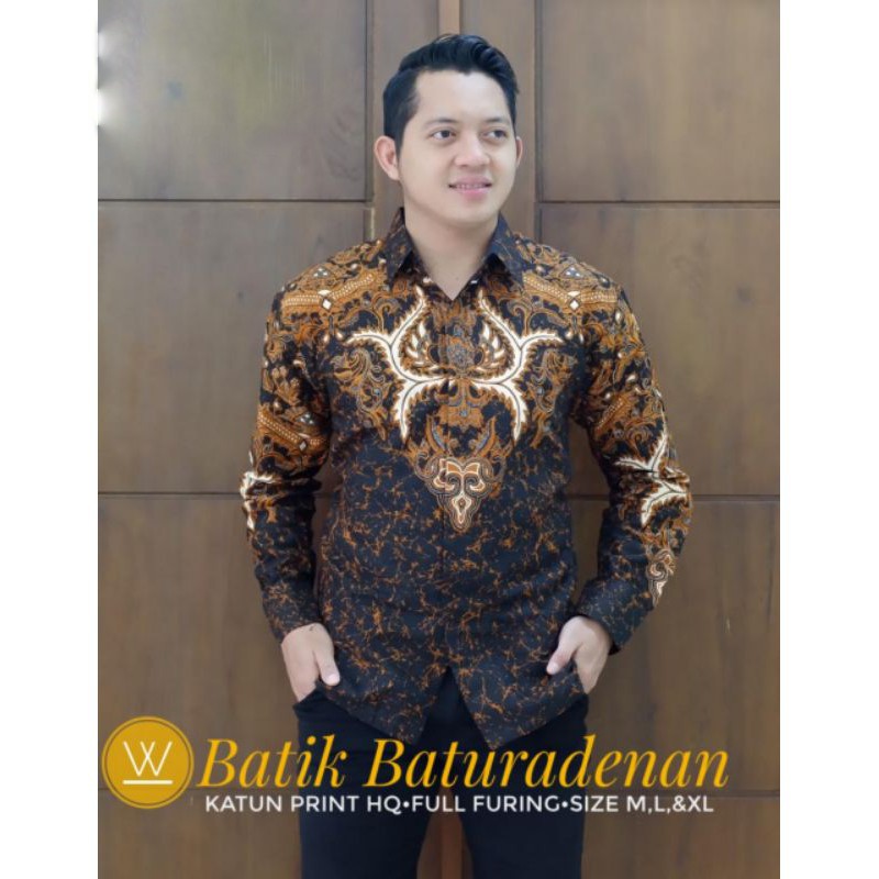 AJIBHANU Atasan Baju Kemeja Batik Pria Lengan Panjang PREMIUM Modern Harga Produsen